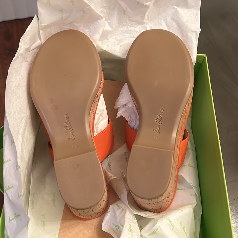 SAM EDELMAN Yardlie Wedge Sandal In Sunset Orange - Picture 6 of 13